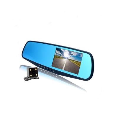 China CE ROSH Certification 4.3 Inch Car DVR 80*320*12mm Car Camera 1080P HD Rearview Mirror Cam Dash VCR Black Box Dual Lens for sale