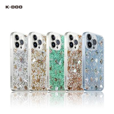 China Shockproof K-Doo Flash Real Seashell Design Natural Shining Special Case Anti-shock Back Cover Bling for iPhone13/13mini/13pro/13promax for sale