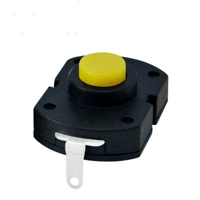 China 2A 12V DC Black Latching On Mini Torch Push Button Switch (TS205) TS205-B-4-Y for sale