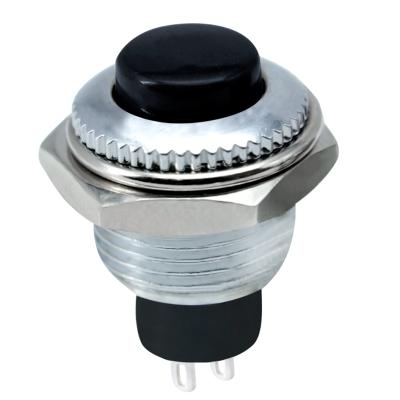 China (TOP) HongJu 1.5A/3A 250VAC/125VAC Small Metal Electrical OFF- Push Button Switch for sale