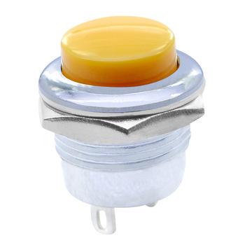 China (TOP) Metal Base Push Button Switch OFF- 6A PB-02 0.6 Inch 2 Pins for sale