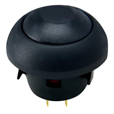 China IP65 Momentary Electrical Appliances Push Button Switch Black Button PAS6B1 for sale