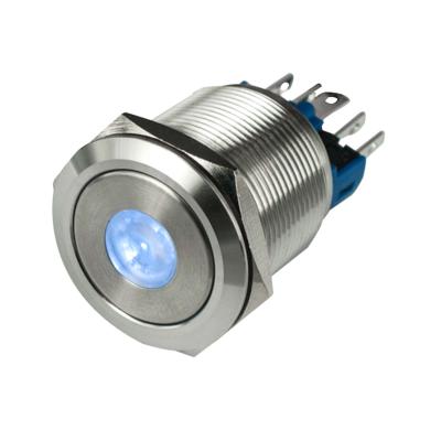 China (TOP) High Quality Metal Dot Light LED Momentary OFF- Momentary Push Button Switch for sale