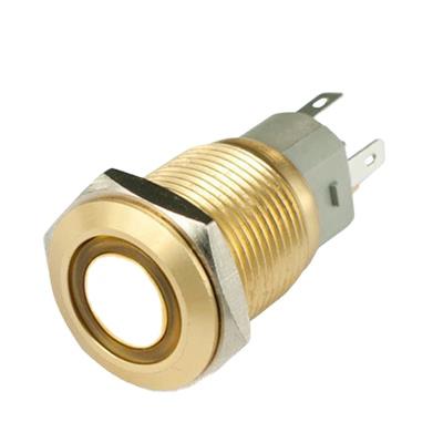 China (TOP) HONGJU 16mm 3A 36VDC LED OFF- Metal Push Button Switch (TOP) for sale