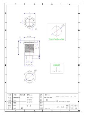 China (TOP) TERMINAL OFF- 2 PIN Metal Push Button Switch STAINLESS STEEL SOLDER OFF-ON ON-ON 12MM Momentary for sale