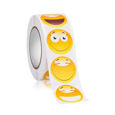 China Waterproof Sticker For Kids Emojy Thank You Smile Face Thank You Stickers for sale