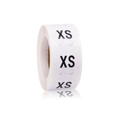 China Waterproof Roll Number Clothing Size Label Stickers for sale