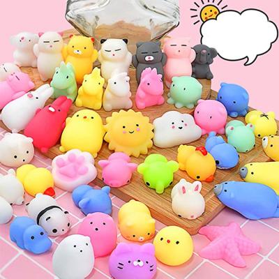 China Cartoon Toy Cute Stress Reliever Kawaii Mochi Toys Figure Squishy Animal Mochi Mini Soft Fidget Toy Stretchy Moshi Toys for sale