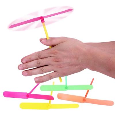 China Portable Colorful Plastic Led Dragonfly Toys Entertainment Toys Nostalgic Toys Games Kids Double Hand Bamboo Rub Leash Bamboo Dragonfly for sale