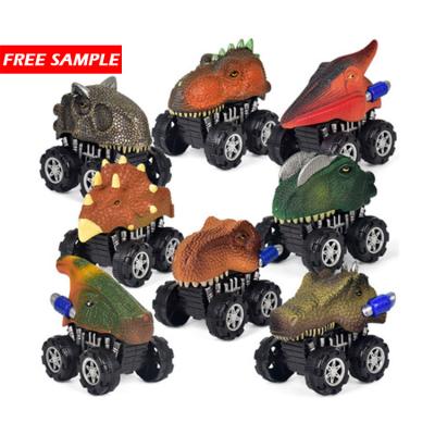 China Ride On Toy 8 Models Assorted Cute Car Mini Size 3 Inch Pull Back Car Jurassic Dinosaur Animals Model Vehicle Truck Toys Games Children for sale