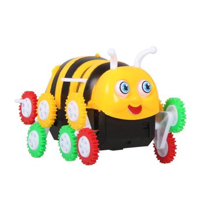 China Ride On Toy Music Electronic Cute Animal Stunt Car Toy Vehicles Automatic Flip Electric Bee 360 ​​Degree Stunt Cars Toys Games Children for sale