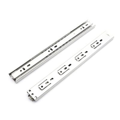 China 3 Fold+Full Extension Stainless Steel Drawer Slides 24inches Wardrobe Supporting Ball Bearing Soft Narrow Drawer Mute Slides for sale