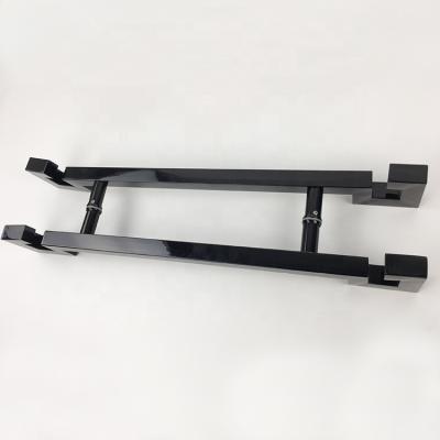 China Modern Quality Black Pull Square Handle 25mm*25mm Stainless Steel Double Sided Stainless Handle for sale