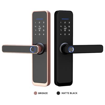 China Home Hotel Apartments Virtual Peep Anti Password Virtual Smart Fingerprint Door Lock for sale