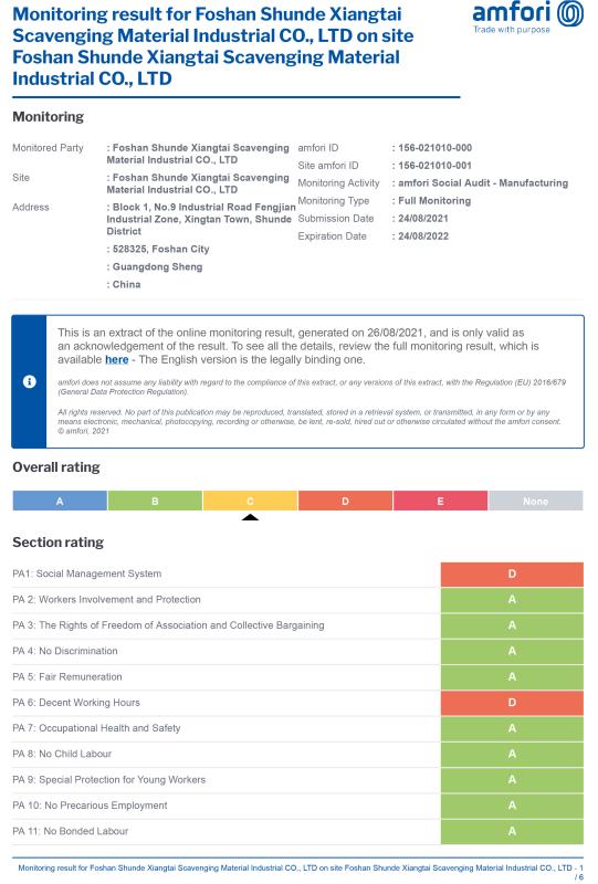 BSCI - Sichuan Small Minimally Invasive Passenger Ecommerce Ltd.