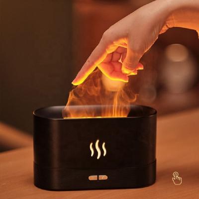 China Homefish 2022 Newest Fire Diffuser Ultrasonic 180ml Oil Diffus Essenti Oil Aroma Diffuser Humidifier Flam for sale