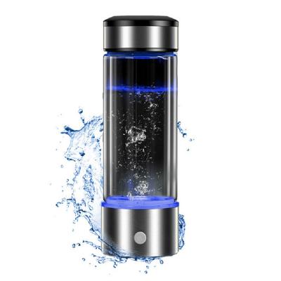 China Homefish 2021 OEM Generador de hidrógeno de vidrio Botella de agua SPE PEM Tecnología de agua ionizador de hidrógeno portátil en venta