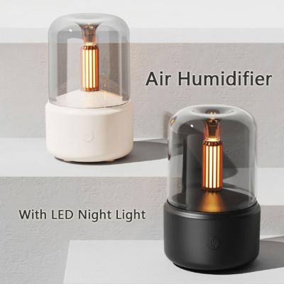 China H2o Sproei Mist Maker Fogger Aroma Diffuser Essentiële olie Auto Luchtbevochtiger Mini Atmosfeer Simulatie Kaarslicht Bevochtiger Te koop