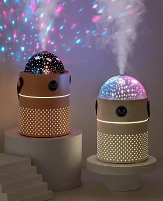 Cina Galaxy Projection Light Air Humidifier 500ML Due modalità Intelligente Ricaricabile Wireless Ultrasonico Fog Maker Umidificatore d'aria in vendita