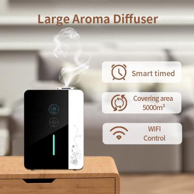 China Smart Powerful HVAC System Duftdiffuser 8000CBM Großer Raum Ölspiegel Anzeige WIFI App Metall Diffuser Duftluftmaschine zu verkaufen