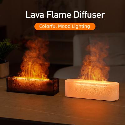 China Lava Rainbow Flame Aroma Diffuser USB Powered Home Atmosphere Light for sale