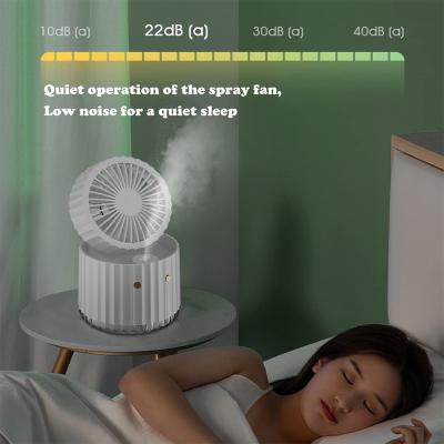 China USB Desktop Rechargeable Fan Humidifying Mist Foldable And Portable Cooling Fan for sale