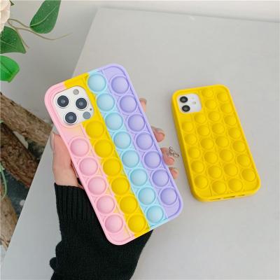 China Amazon Hit 2021 Shockproof Cases Push Bubble Busy Person Toy Phone Case For iphone 13 pro max soft silicone for iphone 12 11 xs 7 8 max for sale