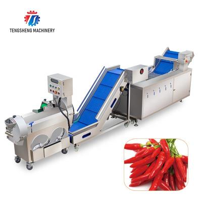 China Production High Efficiency Potato Fruit And Vegetable Cutting Lifting And Cleaning Line for sale