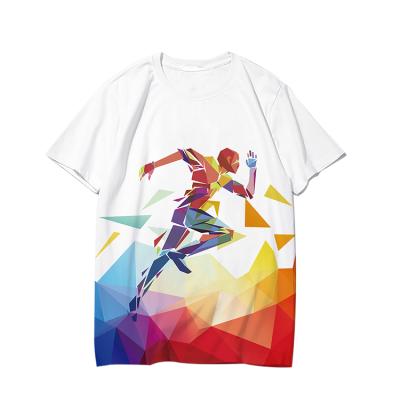 China 2021 New Arrival Anti-pilling Slim Fit Design 3d Printed T-shirt Rounded Edge T-shirt for sale