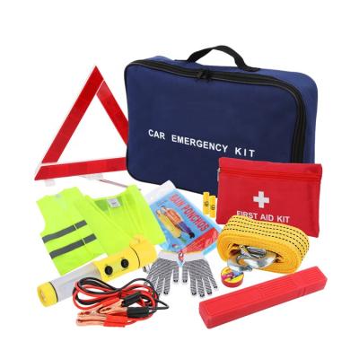 China Wholesale Durable Auto Car Emergency Kit and First Aid Kit with Jumper Cables for Car Truck for sale