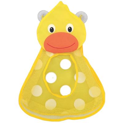 China Viable Yellow Organizer For Bathroom Storage Mesh Basket Bag Bath Toy Storage Duck Kids Bath Tub Toys for sale