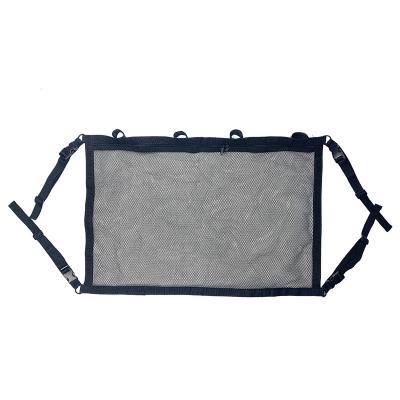 China Sports Car Ceiling Mesh Storage Bag Roof Interior Cargo Net Bag Universal Adjustable Sundries Storage Bag for sale