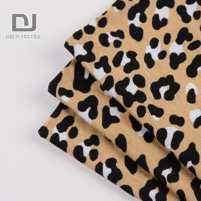 China DIJUNTEX 2023 S/S LEOPARD PRINT DESIGN RAYON ECO SPANDEX VERO SPANDEX QUICK DRY TANK TOP ABRIC FOR LADIES BLOUSE AND SUIT for sale