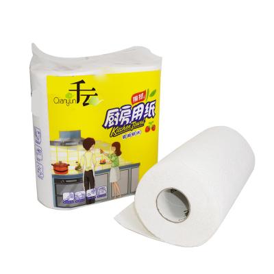 China Strong Water Absorption Household Kitchen Tissue Cleaning Paper Towel 2 Ply Kitchen Tissue Paper In A Rolls for sale