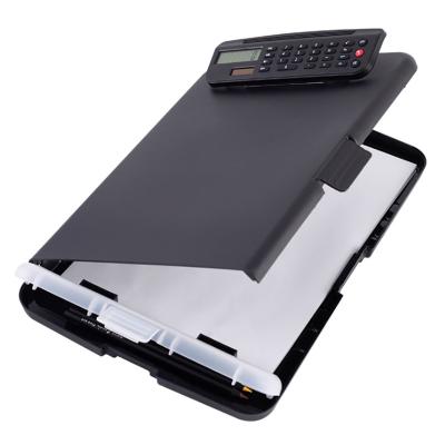 China Modern slimcase 2 storage clipboard with side opening and calculator for sale