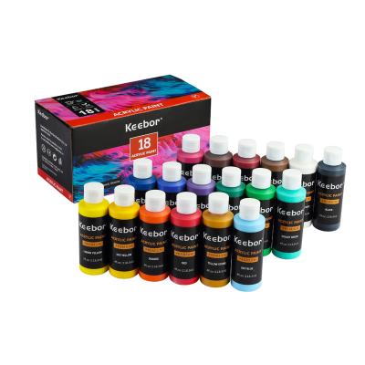 China Permanent Academy Level 18 Colors 120ml Non-Toxic Water Proof Safe And Non-Toxic Acrylic Paint Set For Art Painting for sale