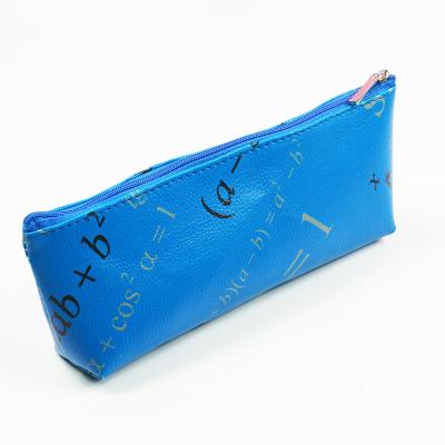 China Custom Printing PU Pencil Case Zipper Pouch Pencil Case Bag Small Single Pouch Pencil Pouch for School Office Girls Boys for sale