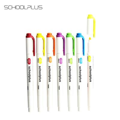 China 2020 new school design assorted high quality 25 color muti-color twin tip bold and fine pen highlighter tip for sale