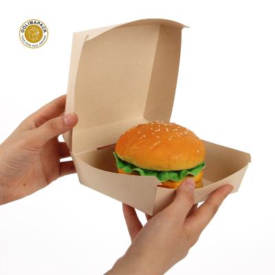 China Wholesale Eco Friendly Disposable Hamburger Biodegradable High Quality Bamboo Box Paper Pulp Box Packaging Takeout for sale