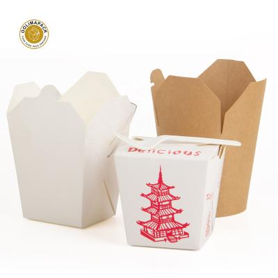 China 100% compostable eco-friendly biodegradable disposable noodle box pasta paper box noodle paper box for sale