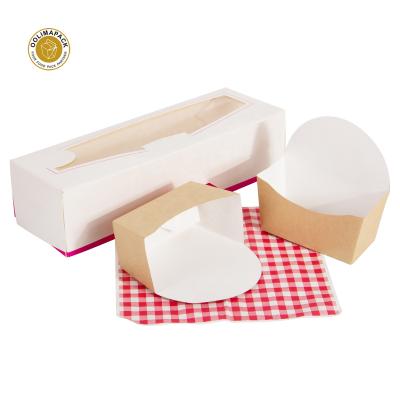 China Wholesale Disposable Donut Box With Clear Window Customized Single Disposable Donut Box for sale