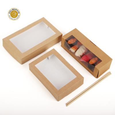 China Factory Custom Wholesale Disposable Sushi Container Paper Box For Sushi for sale