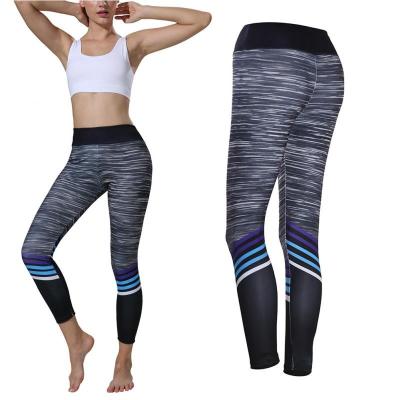 Chine L'énergie élevée de forme physique de femmes de taille de pantalon de yoga d'impression de zèbre sans couture soulèvent le pantalon de longueur de veau à vendre