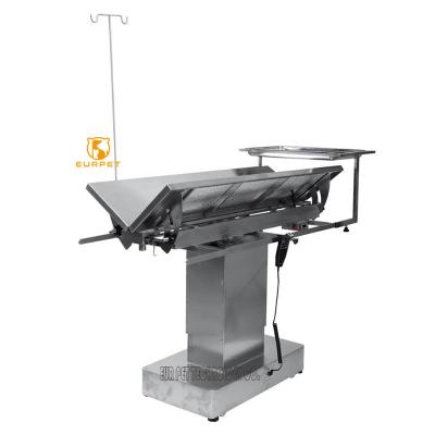 China 304 Stainless Steel EURPET Clinic Equipment Exam Preparation Table Surgery Station Veterinary Examination Table with Scale for Dog Cat for sale