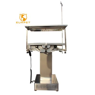 China 304 Stainless Steel EURPET Clinic Equipment Exam Preparation Table Surgery Station Veterinary Examination Table with Scale for Dog Cat for sale