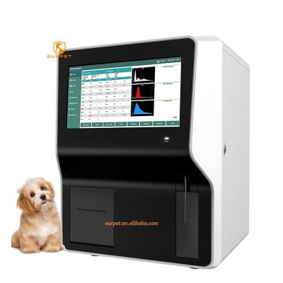 China Easy Operation EURPET Vet Equipment 3 Part Fully Automatic Hematology Analyzer Cell Blood Price Counter for sale