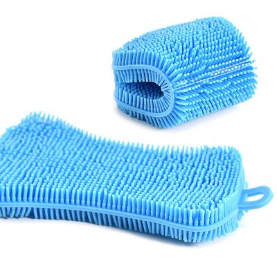 China OEM&ODM Sustainable Universal Scrubber Dish Wash Kitchen Instruments Sweep Accessories Double Sided Cleaning Sponges Kitchen Scrubber for sale