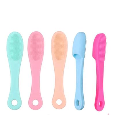 China Makeup Brush Cleasing Tool OEM ODM Soft Finger Shape Skin Care Mini Cepillo Silicona Blackhead Nose Cleansing Tools For Women Silicone Wash Nose Brush for sale