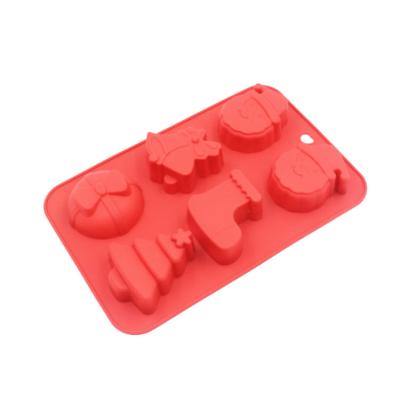 China Large Christmas Design Disposable Custom Food Grade Silicone Cake Mold for sale