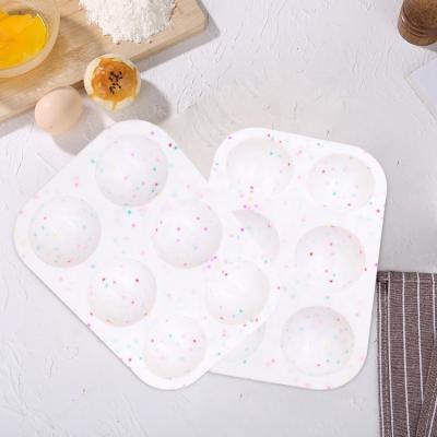 China ODM/OEM Disposable Pudding Silicone Candy Mousse Mold 6 Cavity Chocolate Hemisphere Silicon 3D Cake Baking Mold for sale